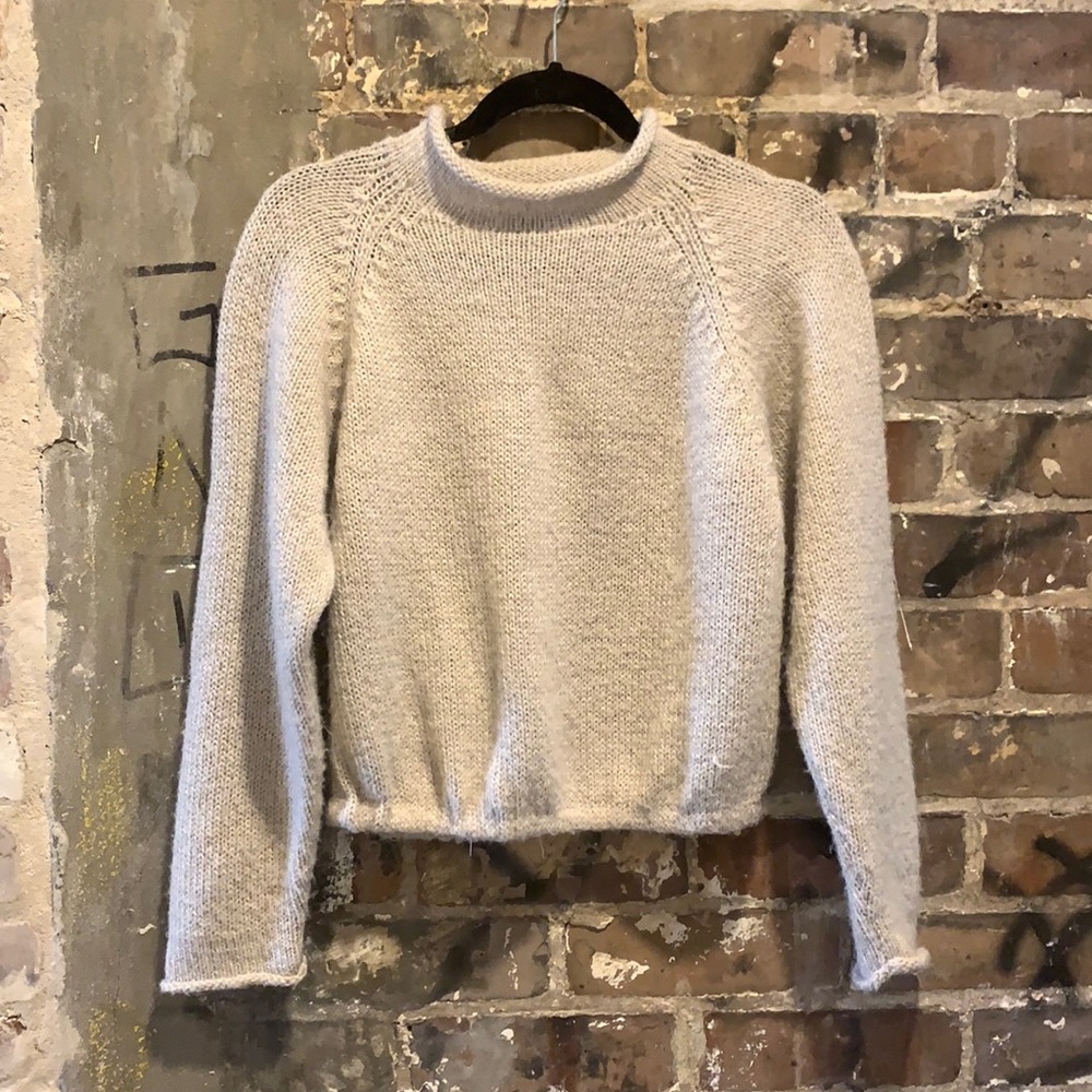 Peruvian Alpaca Wool Mock Neck Sweater